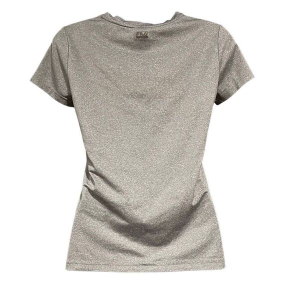 Fila Heather Gray V-Neck Workout Shirt Girl’s Large 14-16 - Picture 2 of 5